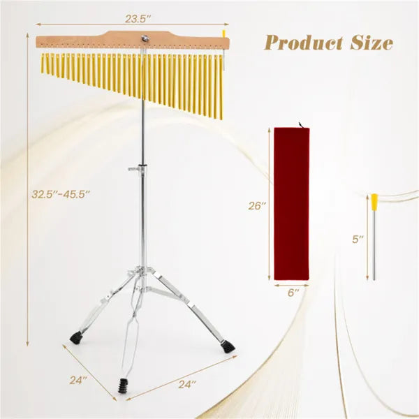 36-Tube Orchestral Wind Chime with Tripod Stand