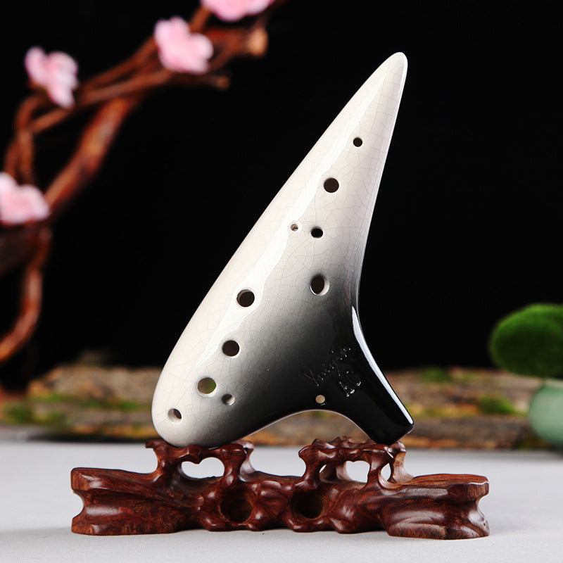 Alto C Gradient Ocarina – 12-Hole Ceramic Wind Instrument