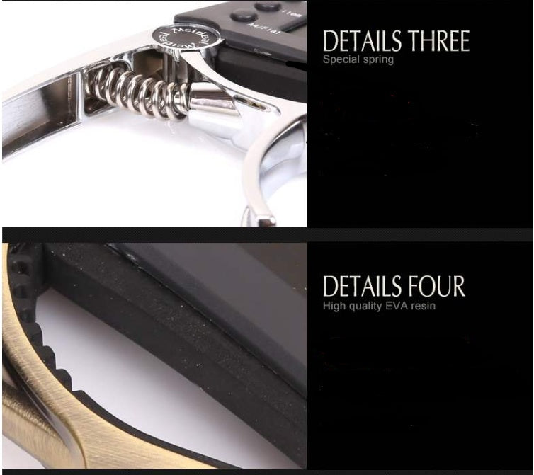 2-in-1 Guitar Capo with Built-In Clip Tuner