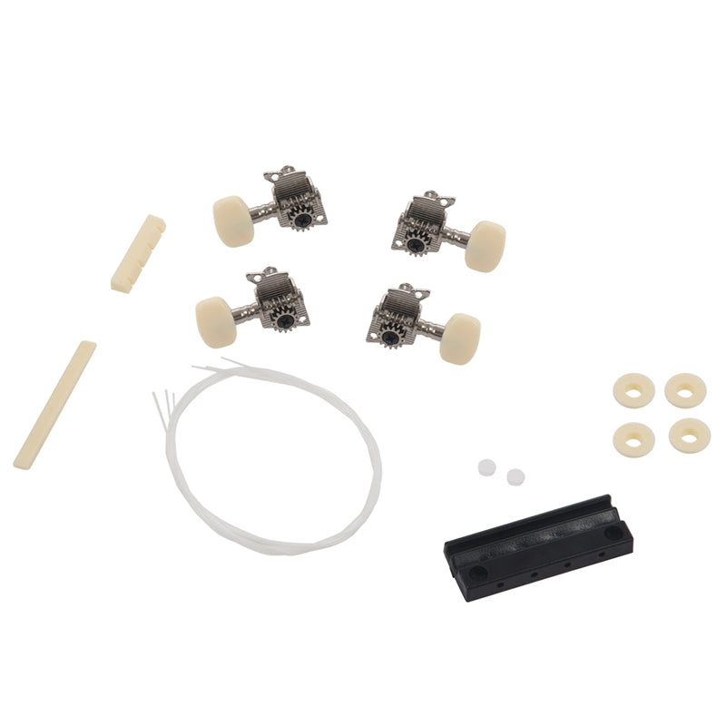 21-Inch White Wooden Soprano Ukulele DIY Kit
