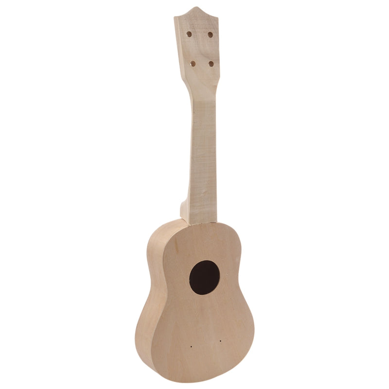 21-Inch White Wooden Soprano Ukulele DIY Kit