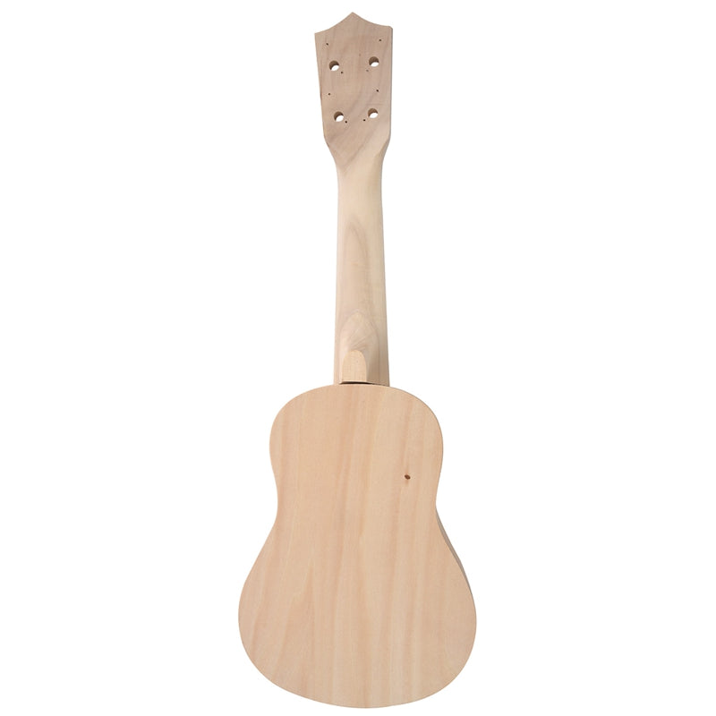 21-Inch White Wooden Soprano Ukulele DIY Kit