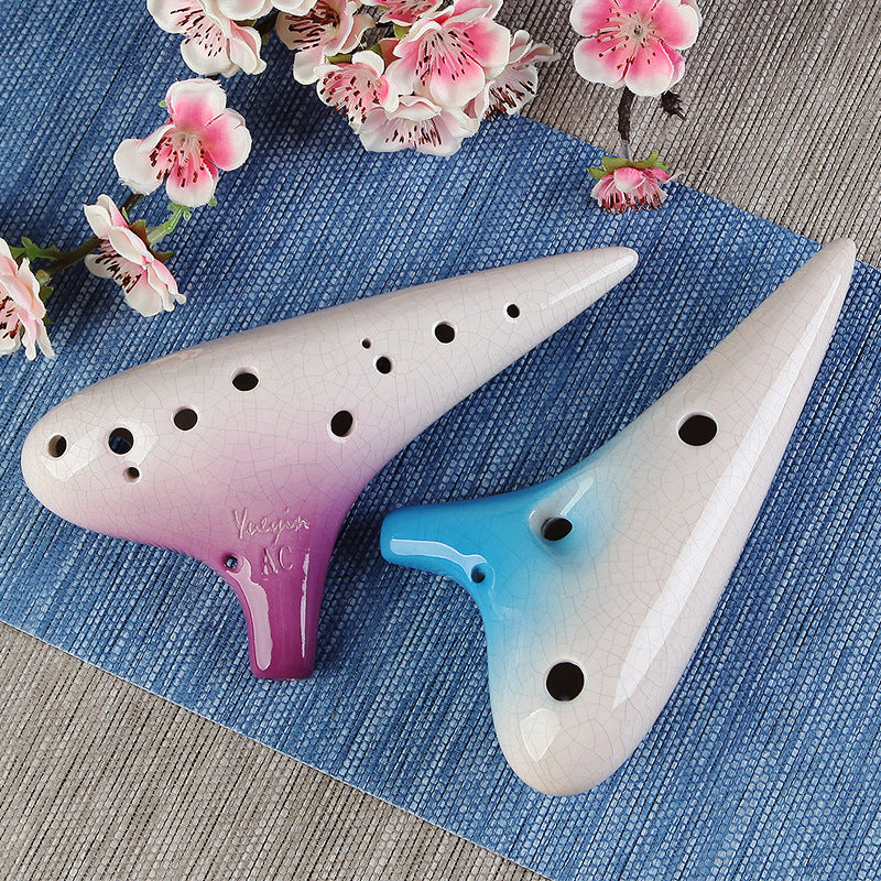 Alto C Gradient Ocarina – 12-Hole Ceramic Wind Instrument