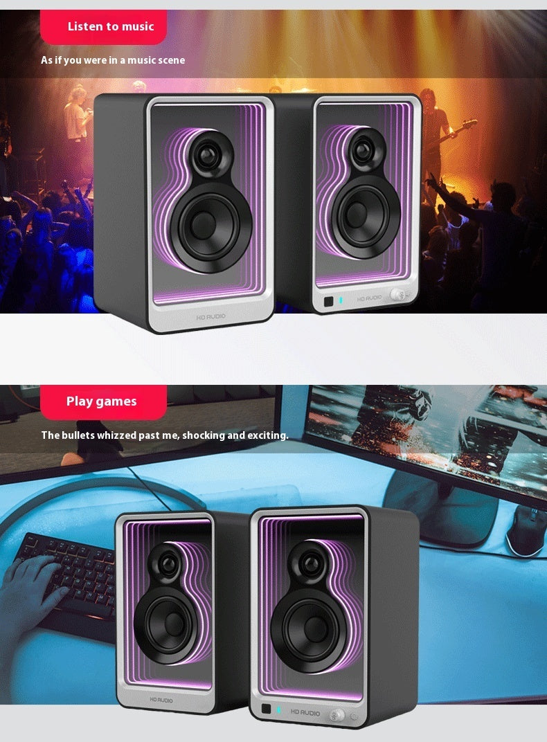 Bluetooth Monitor Speaker with LED Lighting