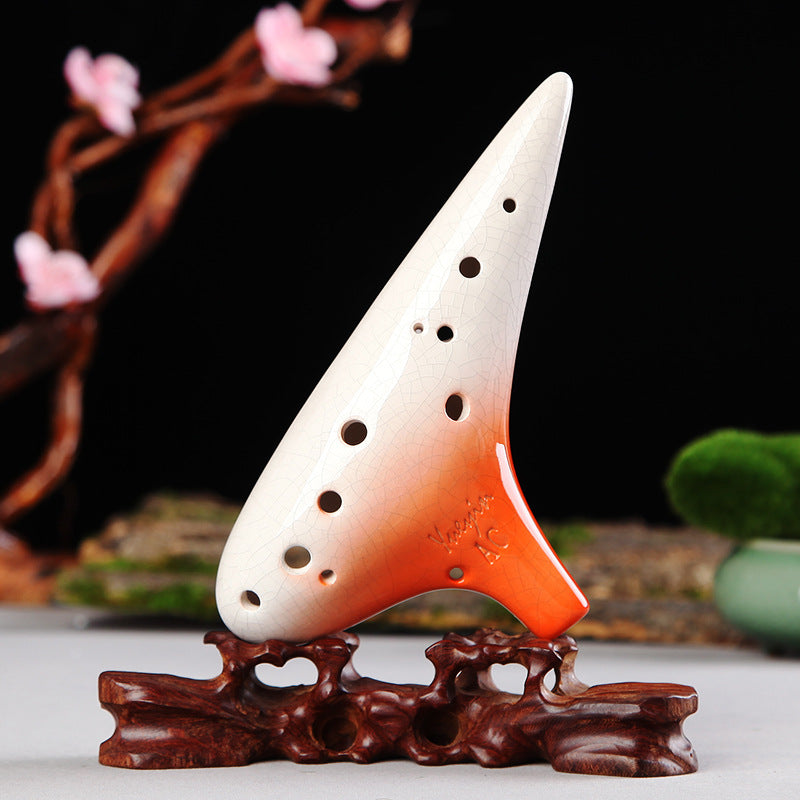 Alto C Gradient Ocarina – 12-Hole Ceramic Wind Instrument