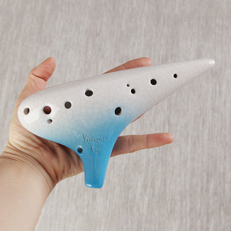 Alto C Gradient Ocarina – 12-Hole Ceramic Wind Instrument