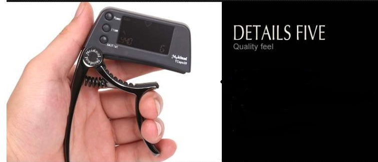 2-in-1 Guitar Capo with Built-In Clip Tuner