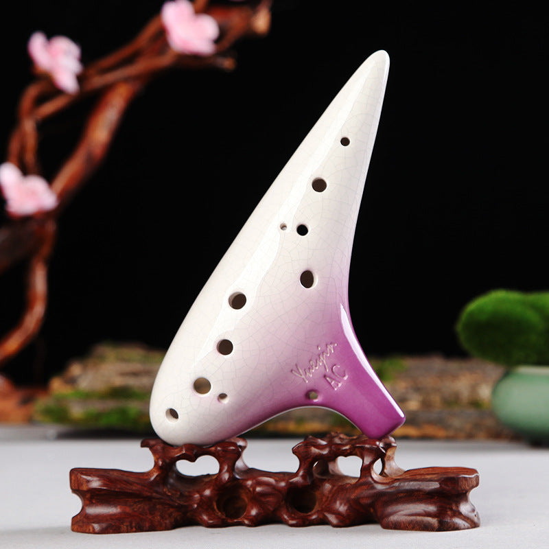Alto C Gradient Ocarina – 12-Hole Ceramic Wind Instrument