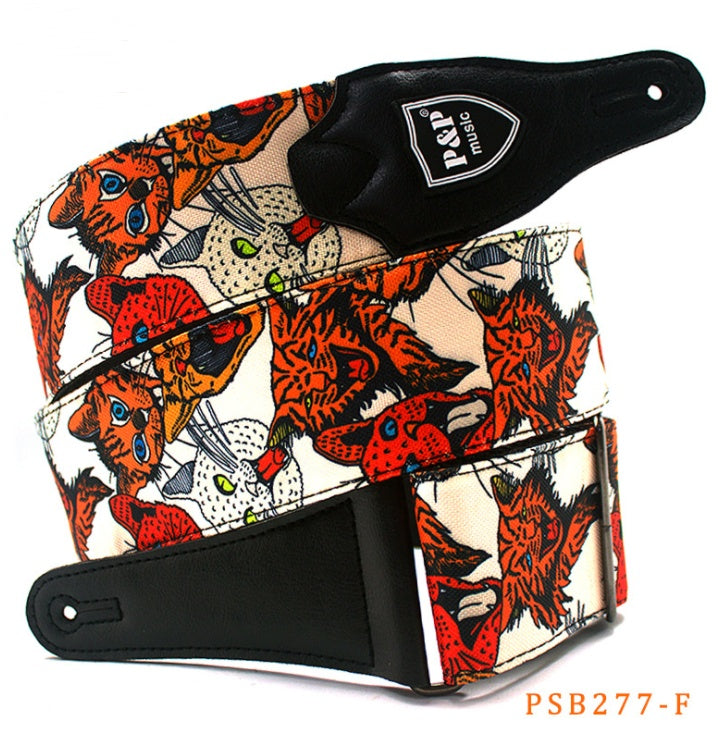 Wide Embroidered Bass Guitar Strap – Extra Comfort for Heavy Instruments