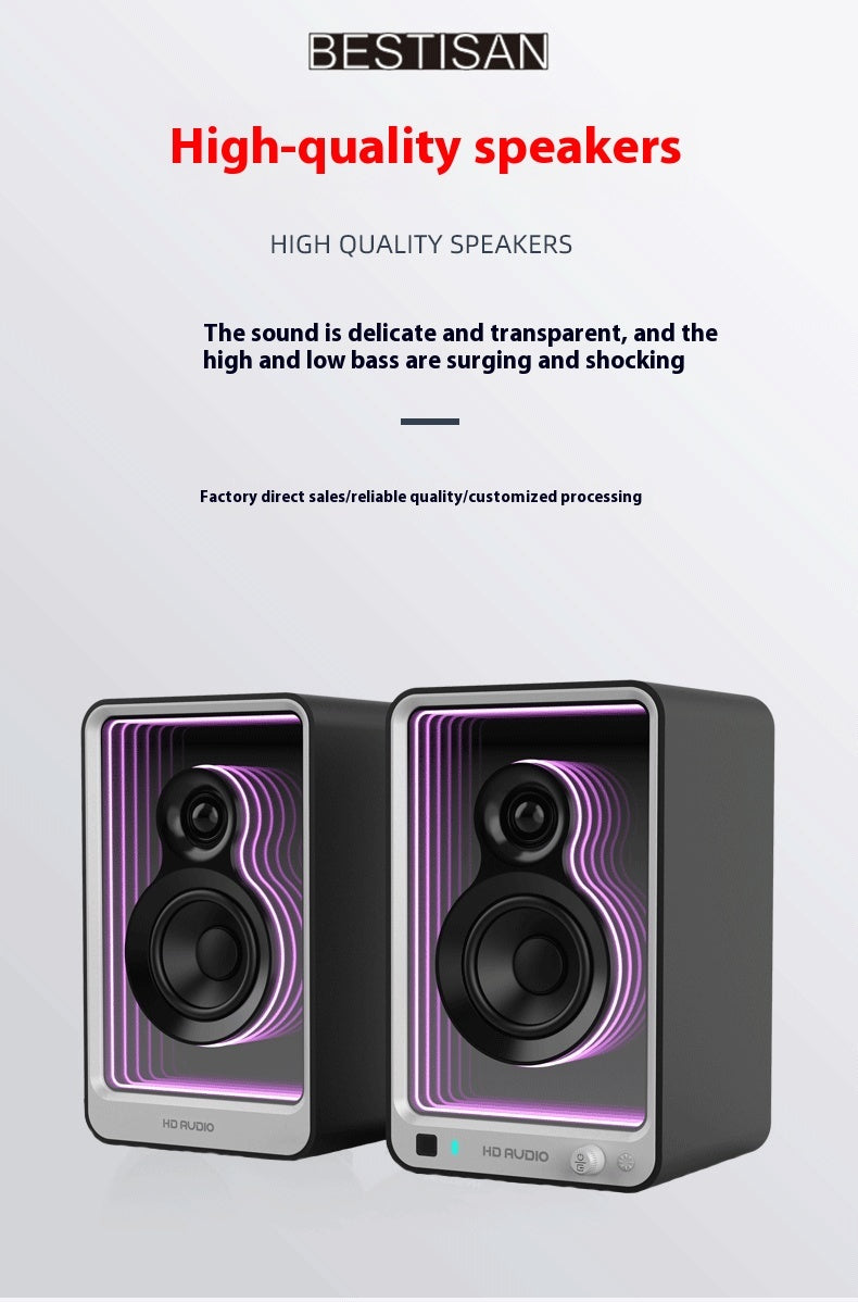 Bluetooth Monitor Speaker with LED Lighting