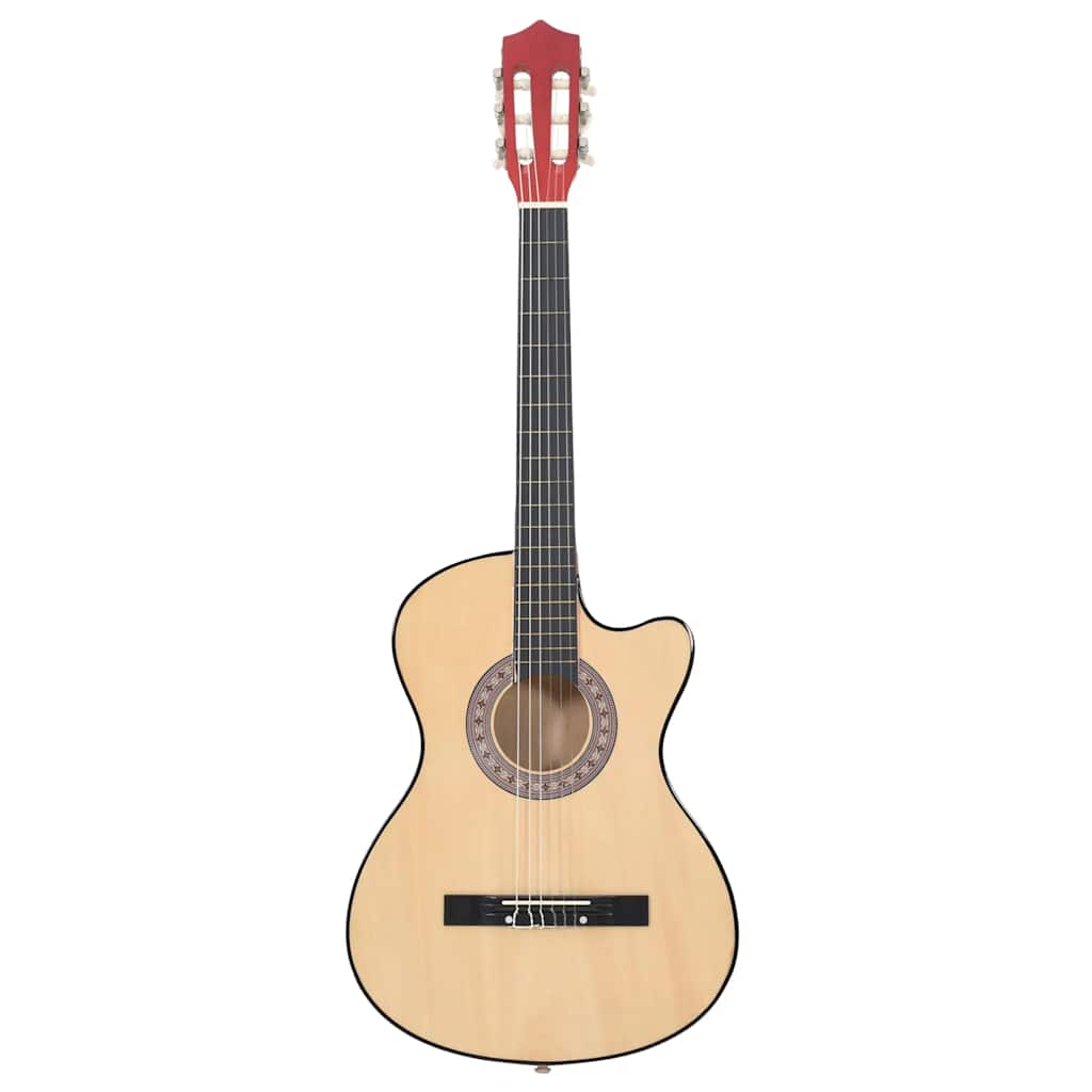 Western Guitar Acoustic Cutaway with 6 Strings 38
