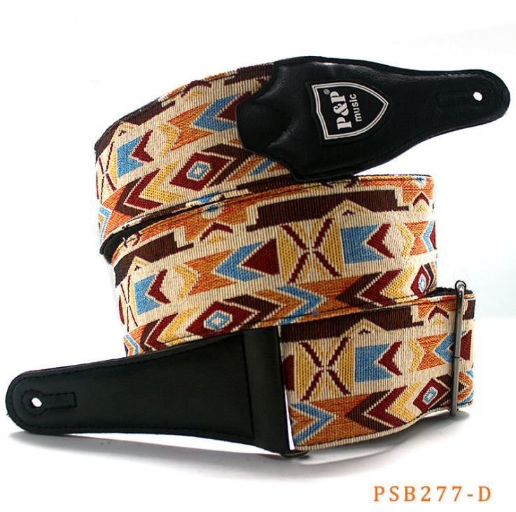 Wide Embroidered Bass Guitar Strap – Extra Comfort for Heavy Instruments