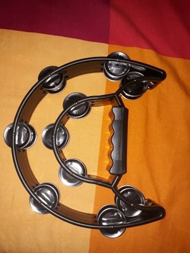 Moon-Shaped Tambourine – Double & Half Moon Percussion