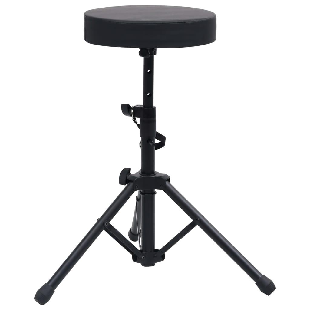 Double-Strut Keyboard Stand and Stool Set Black