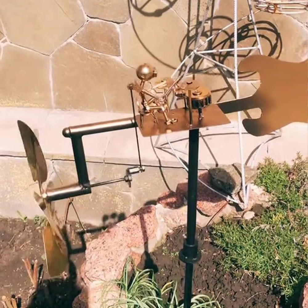 Handmade Metal Drummer Windmill