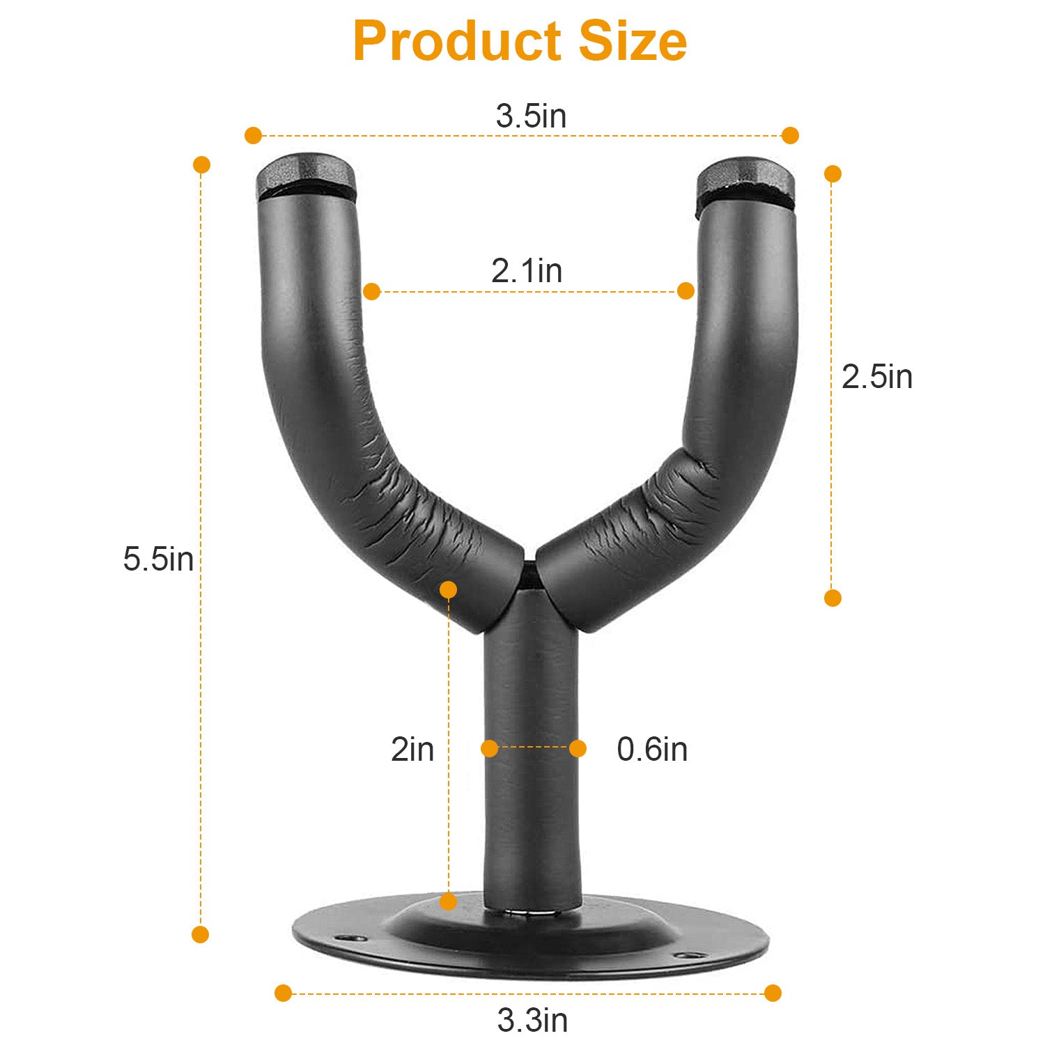 Wall Mount Guitar Hanger – Padded Steel Hook for All Guitars
