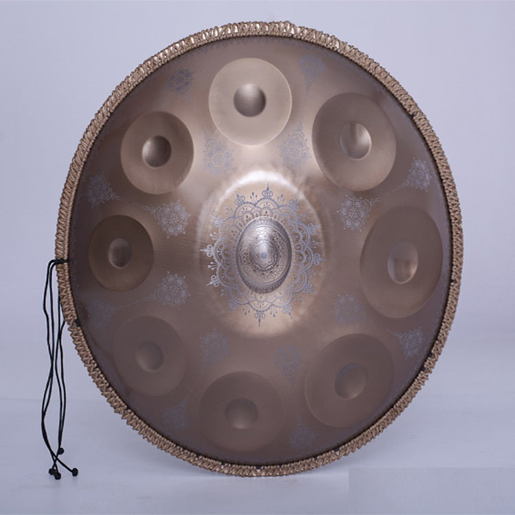 Mandala Engraved Steel Tongue Drum – Hand Disc Percussion
