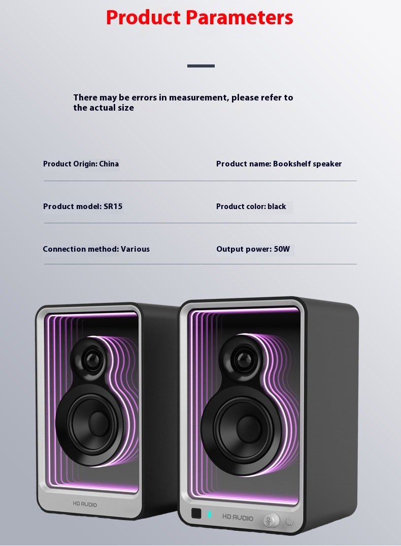 Bluetooth Monitor Speaker with LED Lighting