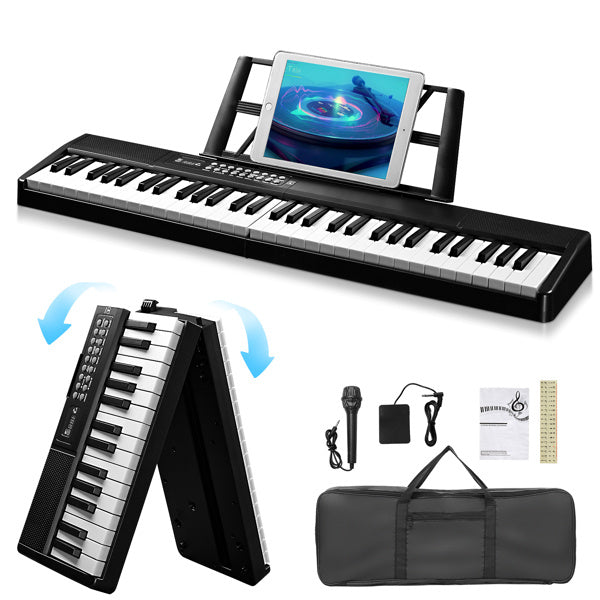 61-Key Portable Folding Electronic Keyboard