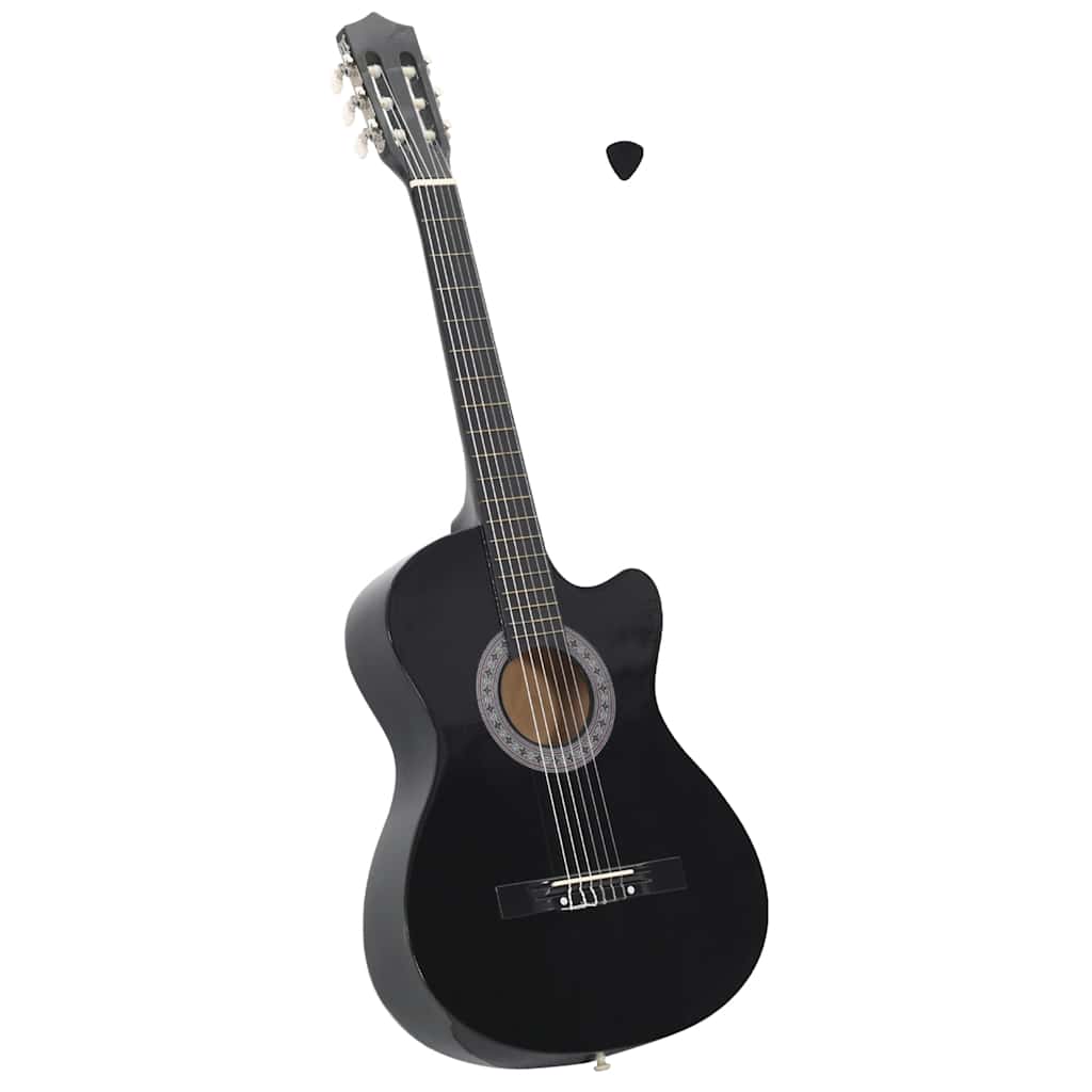 Western Guitar Acoustic Cutaway with 6 Strings 38