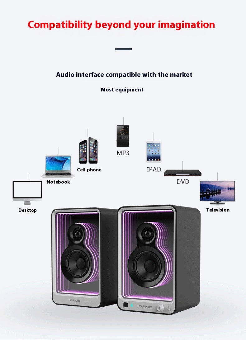 Bluetooth Monitor Speaker with LED Lighting